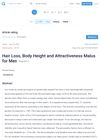 Hair Loss, Body Height and Attractiveness Malus for Men