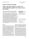 Simple and rapid method to isolate and culture follicular papillae from human scalp hair follicles
