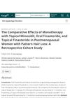 The Comparative Effects of Monotherapy with Topical Minoxidil, Oral Finasteride, and Topical Finasteride in Postmenopausal Women with Pattern Hair Loss: A Retrospective Cohort Study