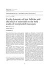Cyclic dynamics of hair follicles and the effect of minoxidil on the bald scalps of stumptailed macaques