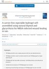 A carrier-free injectable hydrogel self-assembled using natural thymol and glycyrrhizin for MRSA-infected wound healing in rats