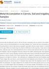 Metal Accumulation in Carrots, Soil, and Irrigating Water Samples