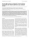Revised 2003 Consensus on Diagnostic Criteria and Long-Term Health Risks Related to Polycystic Ovary Syndrome (PCOS)