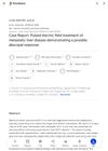 Case Report: Pulsed Electric Field Treatment of Metastatic Liver Disease Demonstrating a Possible Abscopal Response