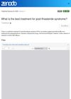 What Is the Best Treatment for Post-Finasteride Syndrome?
