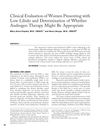 Clinical Evaluation of Women Presenting with Low Libido and Determination of Whether Androgen Therapy Might Be Appropriate