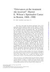 Grievances at the Treatment She Received: Harriet E. Wilson's Spiritualist Career in Boston, 1868-1900