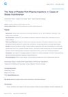 The Role of Platelet Rich Plasma Injections in Cases of Stress Incontinence