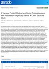 A Vantage Point of Medical and Dental Professionals on Hair Restoration Surgery by Dentists: A Cross-Sectional Study