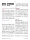 Polycystic Ovary Syndrome: Diagnosis and Management of Related Infertility