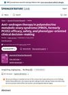 Anti-Androgen Therapy in Polyendocrine Metabolic Ovary Syndrome (PMOS, Formerly PCOS): Efficacy, Safety, and Phenotype-Oriented Clinical Decision-Making