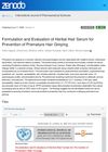 Formulation and Evaluation of Herbal Hair Serum for Prevention of Premature Hair Greying