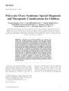 Polycystic Ovary Syndrome: Special Diagnostic and Therapeutic Considerations for Children