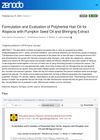Formulation and Evaluation of Polyherbal Hair Oil for Alopecia with Pumpkin Seed Oil and Bhringraj Extract