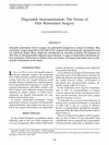Disposable Instrumentation: The Future of Hair Restoration Surgery