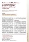 Refinement of Technique in Injection Lipolysis Based on Scientific Studies and Clinical Evaluation