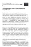 Adult Polycystic Ovary Syndrome Begins in Childhood