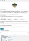 Meetings and Studies: Review of the 24th World Congress of the International Society of Hair Restoration Surgery
