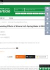 Hair Growth Promoting Effects of Mineral-Rich Spring Water in SKH-1 Hairless Mice