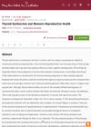 Thyroid Dysfunction and Women's Reproductive Health