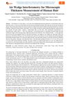 Air Wedge Interferometry for Microscopic Thickness Measurement of Human Hair
