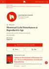 Menstrual Cycle Disturbances at Reproductive Age