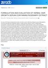Formulation and Evaluation of Herbal Hair Growth Serum Containing Rosemary Extract