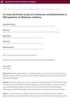 A Cross-Sectional Study of Cutaneous Manifestations in 300 Patients with Diabetes Mellitus