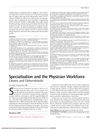 Specialization And The Physician Workforce