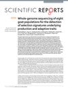 Whole-Genome Sequencing of Eight Goat Populations for the Detection of Selection Signatures Underlying Production and Adaptive Traits