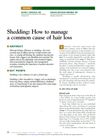 Shedding: How to Manage a Common Cause of Hair Loss