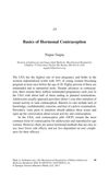 Basics of Hormonal Contraception