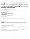 Obesity and Hyperandrogenism Are Implicated with Anxiety, Depression, and Food Cravings in Women with Polycystic Ovary Syndrome