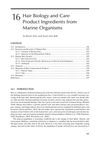 Hair Biology and Care Product Ingredients from Marine Organisms