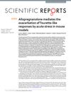 Allopregnanolone Mediates the Exacerbation of Tourette-Like Responses by Acute Stress in Mouse Models