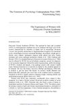 The Feminism and Psychology Undergraduate Prize 1999: Prizewinning Entry