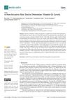 A Non-Invasive Hair Test to Determine Vitamin D3 Levels