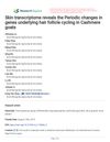 Skin Transcriptome Reveals the Periodic Changes in Genes Underlying Hair Follicle Cycling in Cashmere Goats