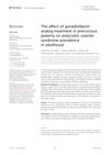The Effect of Gonadotropin-Releasing Hormone Analog Treatment in Precocious Puberty on Polycystic Ovarian Syndrome Prevalence in Adulthood