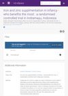 Iron and Zinc Supplementation in Infancy: Who Benefits the Most? A Randomized Controlled Trial in Indramayu, Indonesia