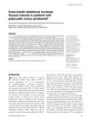 Does Insulin Resistance Increase Thyroid Volume in Patients with Polycystic Ovary Syndrome?