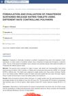 Formulation and Evaluation of Finasteride Sustained-Release Matrix Tablets Using Different Rate Controlling Polymers