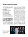 Meetings, Transactions, And Society News