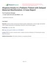 Alopecia Areata in a Pediatric Patient with Delayed Maternal Manifestation: A Case Report