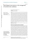 Psychological Interventions in the Management of Common Skin Conditions