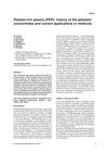 Platelet-Rich Plasma: History of Platelet Concentrates and Current Applications in Medicine