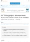 Are Hair Cortisol Levels Dependent on Hair Growth Rate? A Pilot Study in Rhesus Macaques