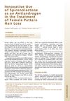Innovative Use of Spironolactone as an Antiandrogen in the Treatment of Female Pattern Hair Loss