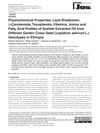 Physiochemical Properties, Lipid Breakdown, Beta-Carotenoids, Tocopherols, Vitamins, Amino and Fatty Acid Profiles of Soxhlet Extracted Oil from Different Garden Cress Seed (Lepidium Sativum L.) Genotypes in Ethiopia