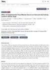 Effect of Supplemental Trace Mineral Source on Haircoat and Activity Levels in Senior Dogs